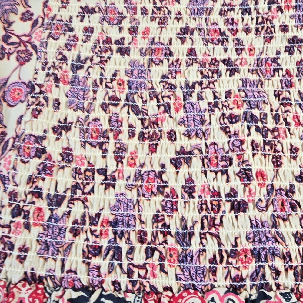 Maurices Sleeveless Blouse Womens Large Pink Purple Boho Top Summer Peplum - Picture 10 of 13
